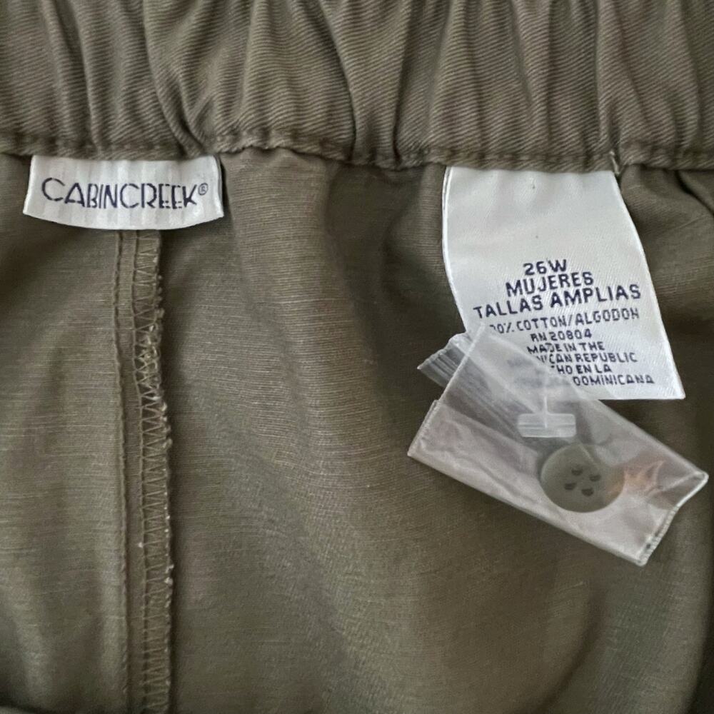 VTG NWOT Cabin Creek Long Olive Green Cotton Skirt - Plus 26W - Preppy Academia - Picture 8 of 8
